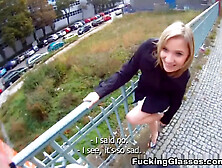 Blonde Cutie Tricked Into Outdoor Sex