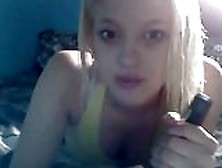 Sexy Blonde Dirty Talk And Bate