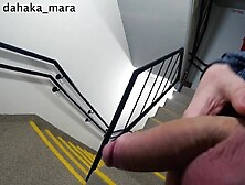 COCK FLASH.  Naughty neighbour caught me jerking off and made me cum.