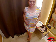 risky and charming bj in a fitting room Miriam Prado
