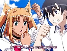 Lusty hentai teacher takes care of morning wood: Big Tits,  Blowjob & Babe Porn