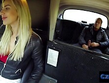 CZECH XXX - Sexy Golden-haired Taxi Driver with Hugh TITS gets Vagina Licking Orgasms