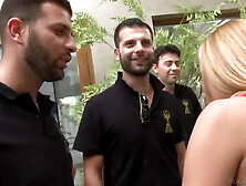 Lusty Curvy Milf In Red Dress Chooses Two Studs For Steamy Mfm With Subil Arch