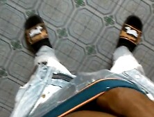 DRY HUMP ON LARGE SHLONG IN PANTIES UNTIL MOIST