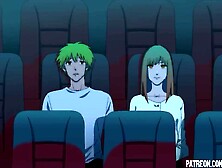 Makima got sexually excited from public sex in the cinema comics comics