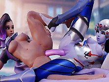 Overwatch Sluts Using The Same Dildo