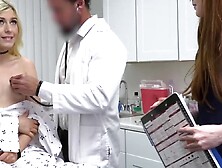 An Adorable Blonde Minxx Marley Is So Wet While Her Perverted Doctor Fingers Her