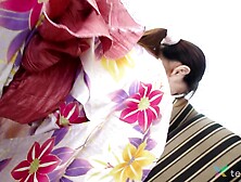 Japanese Aki Igarashi In Kimono Is About To Experience An Intense Orgasm