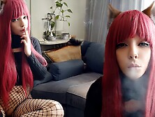 Adorable Alt Girl smoking a cig (ask me for full vid)