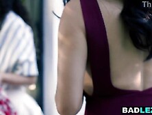 Lesbo sailor hottie ties up a large booty Oriental cougar to fuck her hardcore