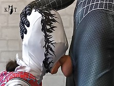 Gwen Stacy Venom Throat Fucked (Cosplay,  Gagging And Spitting)