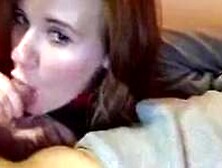 Redhead Girl Sucks His Bf Cock On Cam