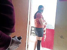 Public Meat Flash Neighbor was surprised to see a stud jerking off but helped him spunk