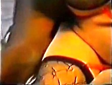 Obese non-professional housewife fucked by bull on pullout sofabed