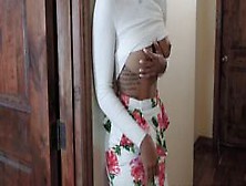 Harley Dean riding a thick white cock on top