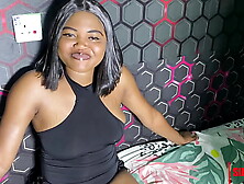 Candy Hush mounts a gigantic african dong and jerks him off to release loads of jizz.