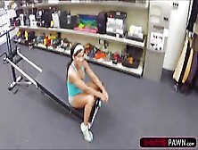 Muscular Chick Wants To Sell Her Exercise Equipment Ends Up Fucked