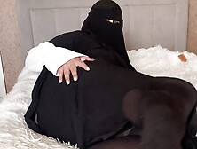 Arab Milf Caresses Tight Wet Pussy Through Pantyhose And Cums