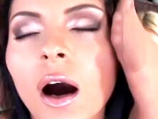 Gorgeous lesbian babe strapon fucked in the ass