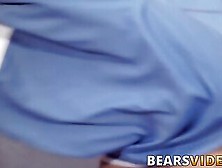 Sexy Jock Sucks On Dildo While Being Hammered By Hairy Bear