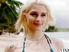 VIXEN Slender Blonde Christy has earth-shattering orgasms