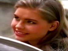 Blue- eyed golden-haired is in the mood to get doublefucked during a 3some,  until this babe cums