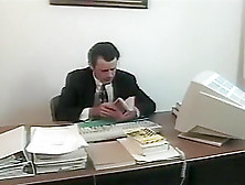 Two Beautiful Lesbian Babes get Fucked by the Principal