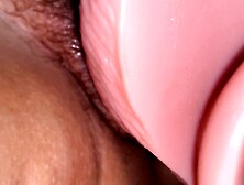 Close Up Creamy Climax Large Love button And Massive Vibrator