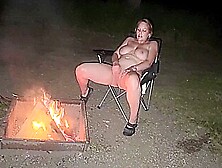 Masturbating In The Open While Camping And Sucking Cock