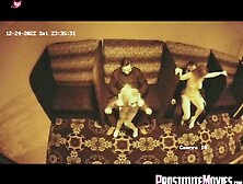 Strippers dance in the semi private room