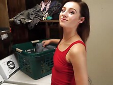 Tiny sexy step-daughter Avery makes daddy horny