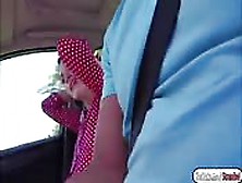 Pretty Hitch Hiker Sucks Cock In The Car