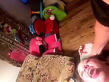 Sissy crossdresser mounts BIG BREASTED WOMAN Part two