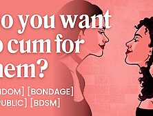 ASMR Lezbo Femdom Audio Porn: Public BDSM, Blindfolded Sub & Climax Control – Erotic Audio Story