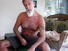 Hairy gay dude Mrhairygardener gets off on food in wild fetish session