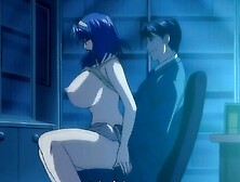 full-bosomed anime secretary is dominated and fucked by a boss