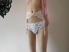 Lingerie,  Lesbian Submissive,  White Lace Lingerie