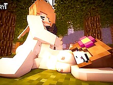 Minecraft Jenny And Amber In Animated Lesbian Paradise