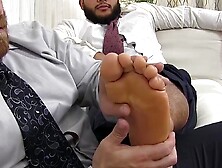 Foot Worship - Beard Fetish with Latin Stud