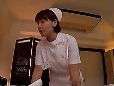 Naughty Asian Nurse Makes A Patient Happy By Sucking His Dick