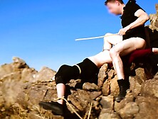 Extreme Face Sitting On Rocks With Piss Drinking And Caning