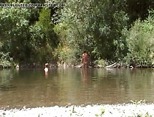 Naturist Mature Couple At The River