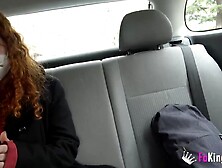 Ginger beauty sucks the dude she picked up into the vehicle before a shafting!