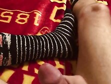 Cumming on fuzzy socks