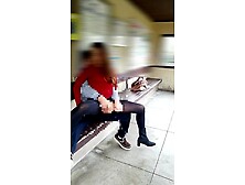 I squirted a lot in the waiting room of the station and had my pussy pierced many times with a cock.