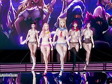 [MMD] Hello Venus -Wiggle Wiggle Naked Kpop Dance Ahri Akali Kaisa Evelynn Seraphine KDA