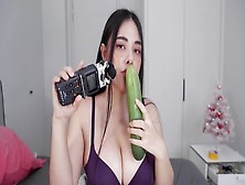 Asmr Wan - Scrathing,  Tapping On My Body At Last - Cucumber Licking