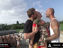 Rocco Siffredi's HARDCORE double penetration Drilling Camp! Breathtaking Baddies Handle A Platoon Of Excited Studs!