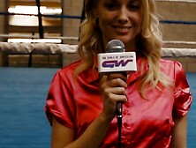 DEEPthroat BLONDE BOMBSHELL Sucks LEATHERY LOIN in STEAMY Lesbian Sapphic RODEO!