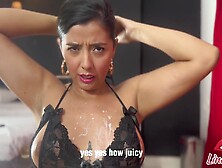 Horny Girl Sucks His Dick And Makes A Russian With Her Big Tits To The Photographer